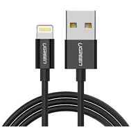 Кабель UGREEN US155 (80822) 1м черный USB-A Male to Lightning Male Cable Nickel Plating ABS Shell