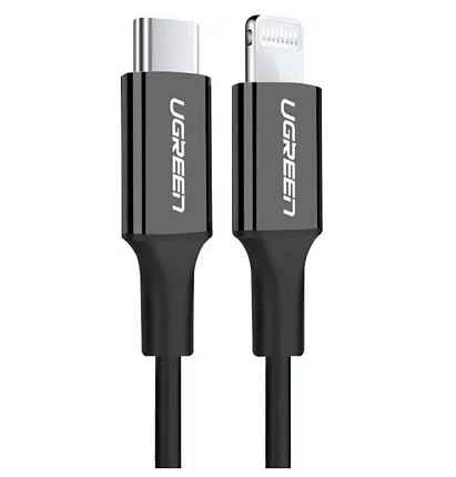 Кабель UGREEN US171 (60751) USB-C to Lightning Cable 1 м черный M/M Nickel Plating ABS Shell
