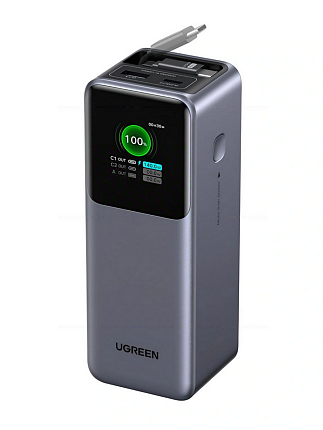 Внешний аккумулятор UGREEN PB726 (95670B) есть ССС 165W 20000mAh USB-C&USB-A серый космос