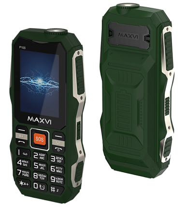 Мобильный телефон Maxvi P100 Green