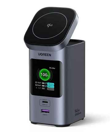 Внешний аккумулятор UGREEN PB771 (35527B) 20000mAh Quick Charging + Magnetic Wireless 145W PB