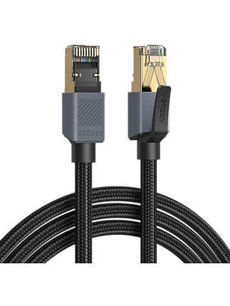 Кабель UGREEN NW343 (95932) 1м черно-серый Cat8 F/FTP Ethernet Cable