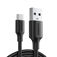 Кабель UGREEN US287 (60117) 1,5 m Black USB-A 2.0 to USB-C Cable Nickel Plating