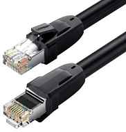 Кабель UGREEN NW121 (70327) 1м черный Cat8 CLASS I S/FTP Round Ethernet Cable