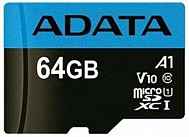 ADATA Premier microSDXC V10 A1 Class10 64+SDadaper